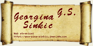 Georgina Sinkić vizit kartica